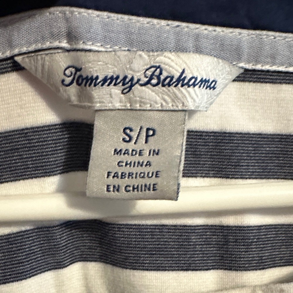 Tommy Bahama Navy and White Striped Dress